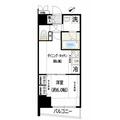 エステムプラザ市谷外濠公園 2階 １DKの間取り図