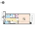 アクシス ２０６ １Kの間取り図