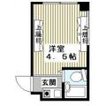 ニューハイツ中目黒 201 ワンルームの間取り図