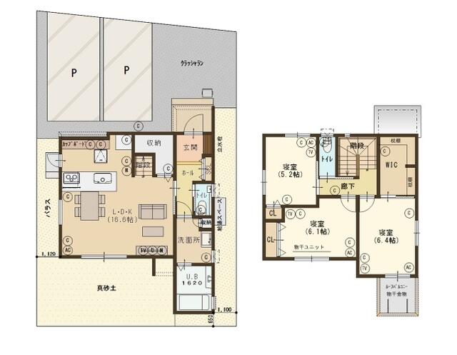 大分市 下郡山の手（牧駅） 2階建 ３ＬＤＫ