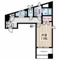 荒川区 西日暮里５丁目（西日暮里駅） 8階 １Kの間取り図