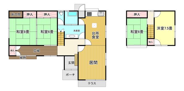 Enami, Naka Ward, Okayama City: 2-story house, 4 bedrooms, living room, dining room, kitchen (LDK) &mdash; photo 1