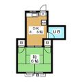 世田谷区 弦巻２丁目（駒沢大学駅） 2階 １DKの間取り図