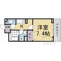 京都市上京区 中宮町（今出川駅） 1階 １Kの間取り図