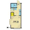 コーポ上町 201 １Kの間取り図