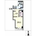 富士和ビル 6階 １Kの間取り図