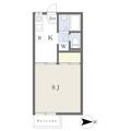 レジデンスＫ ２０２ １Kの間取り図