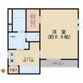 めぞん　まつぼっくり １０２ １Kの間取り図