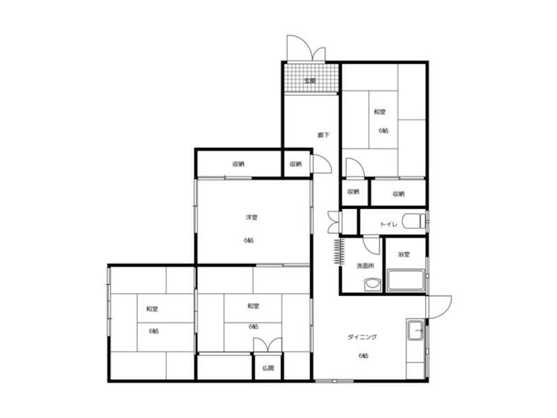 Toyama City Takayashiki (Oizumi Station) Single-story building 4DK