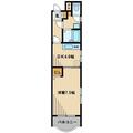ルミエールＩＩ ２０５ １DKの間取り図