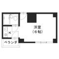 下鴨メゾンなかい ３０１ １Kの間取り図