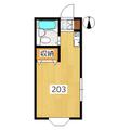 エフケイハイツ ２０３ ワンルームの間取り図