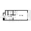 京都市上京区 泰童片原町（北野白梅町駅） 4階 １Kの間取り図