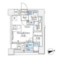 文京区 春日２丁目（飯田橋駅） 13階 １DKの間取り図