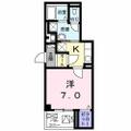 茨木市 沢良宜東町（沢良宜駅） 2階 １Kの間取り図
