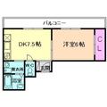 大阪市淀川区 十三東１丁目（十三駅） 2階 １DKの間取り図