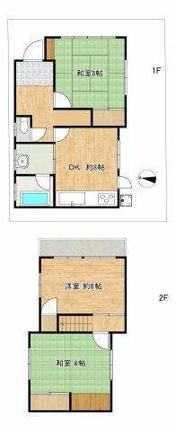 Kobe City, Nagata Ward, Takatoriyama-cho 2-chome (Itayado Station) 2-story building, 3DK &mdash; photo 1