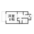 ジョイシティ二条城前 2階 １Kの間取り図