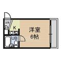 プレスイン山王 4階 ワンルームの間取り図