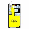 ミクロアークビル ２０１ ワンルームの間取り図