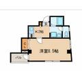 ルミエール堀留 ４０２ １Kの間取り図