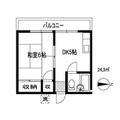 大田区 蒲田本町１丁目（蒲田駅） 2階 １DKの間取り図