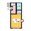 メゾン有田 ２０３ １Kの間取り図
