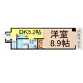 トリニティＭ３ 2階 １DKの間取り図