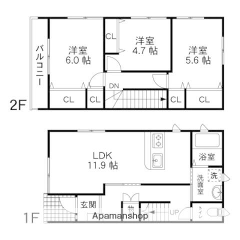 アットホーム リアン八幡 2階 ３ｌｄｋ 提供元 アパマンショップ仙台若林店 株式会社 山一地所 多賀城市の賃貸アパート