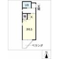メゾンドールエスト 4階 ワンルームの間取り図