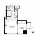 ＰａｒｋＡｘｉｓ御徒町 １００２ １DKの間取り図