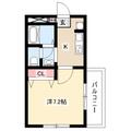 ライラック １０２ １Kの間取り図