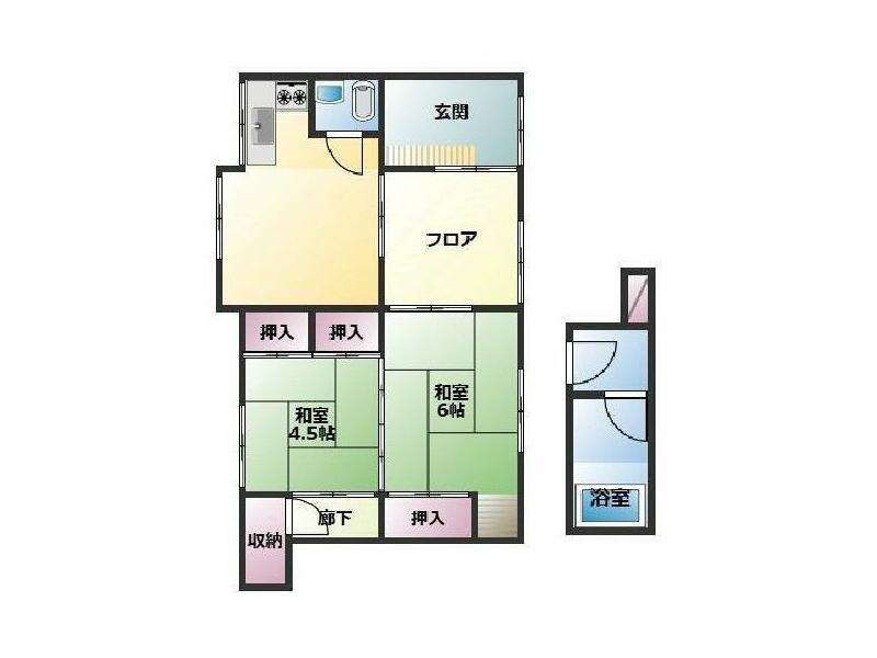 Wakayama-city, Zaigasaki (Wakayama-minato Sta.) Single story building, 3DK

980,000 yen