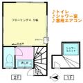 第二平坂荘 ２－１ ワンルームの間取り図