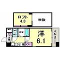 神戸市中央区 琴ノ緒町３丁目（三ノ宮駅） 3階 １Kの間取り図
