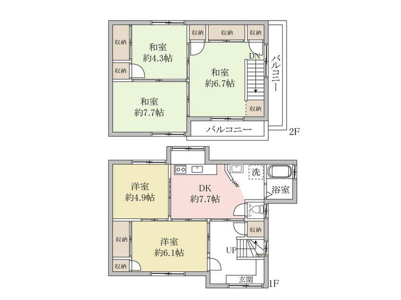 Adachi Ward, Shinmei Minami 1-chome (Kitaayase Station) 2-story 5DK