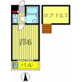 ジュネパレス新松戸第３２ １０１ １Kの間取り図