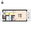 京都市上京区 元中之町（北野白梅町駅） 2階 ワンルームの間取り図