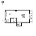 京都市上京区 櫛笥町（二条城前駅） 3階 １Kの間取り図