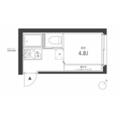 ＳＡ１１１５　ＳＯＵＴＨ ３０１ ワンルームの間取り図