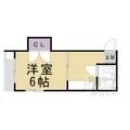 京都市上京区 中立売通浄福寺西入加賀屋町（今出川駅） 3階 １Kの間取り図