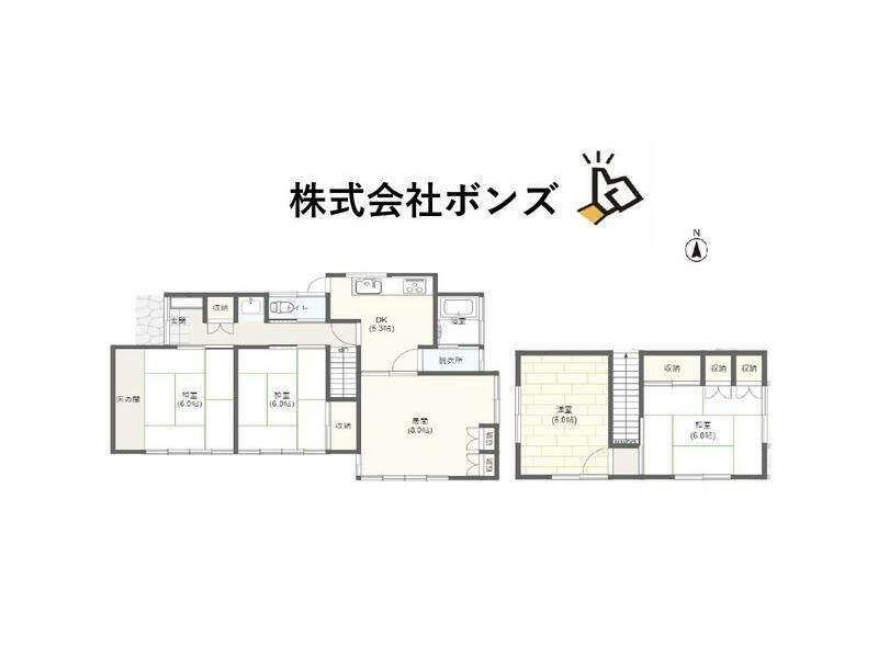 Takasaki City, Minami Gō Town Yahara (Gunma Sōsha Station) 2-story building 5DK