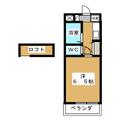 ユキハウス 2階 １Kの間取り図