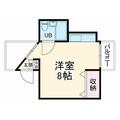 エルハイツ第６テラジマ ４０２ ワンルームの間取り図