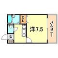 トロントナダ ３０２ １Kの間取り図