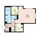 Ｃｒｅｓｔ　Ｃｏｕｒｔ ００１０５ １Kの間取り図