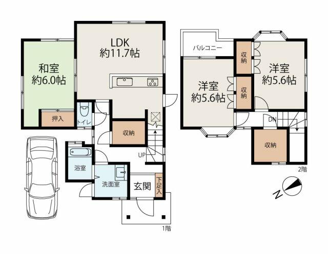 Akashi City, Uozumi-cho Kanegasaki (Uozumi Station), 2-story building, 3LDK &mdash; photo 1