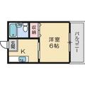 ピットイン稲葉 ２０４ １Kの間取り図