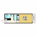 ロココ西宮 1階 ワンルームの間取り図