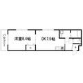 クレアーレ五条大宮 ３０６ １DKの間取り図